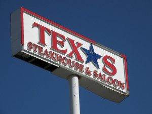 Broken Texas Steakhouse Outdoor Electric Sign Broken Texas Steakhouse Outdoor Electric Sign