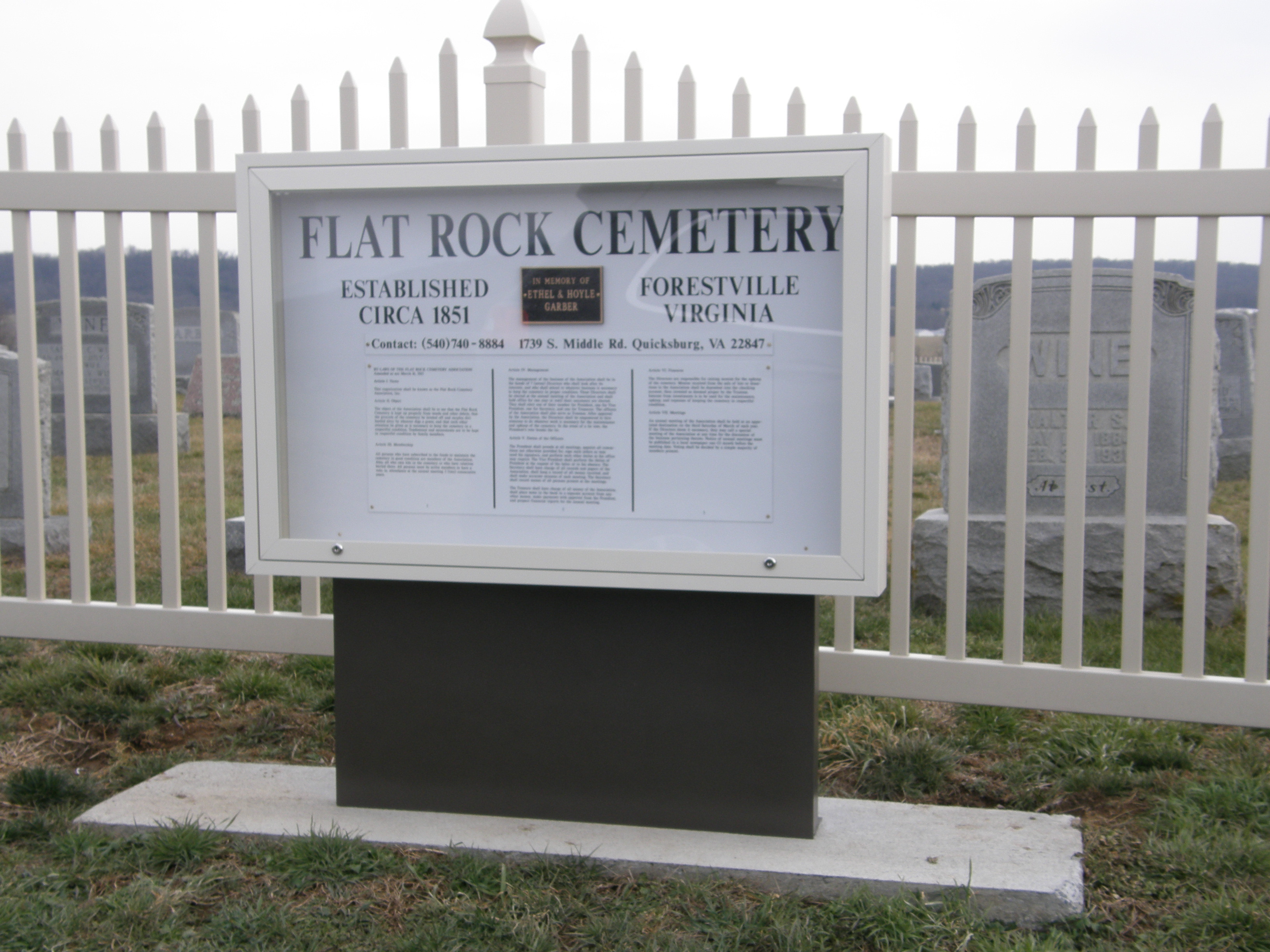 Flat Rock Cemetery Eddie Edwards Signs