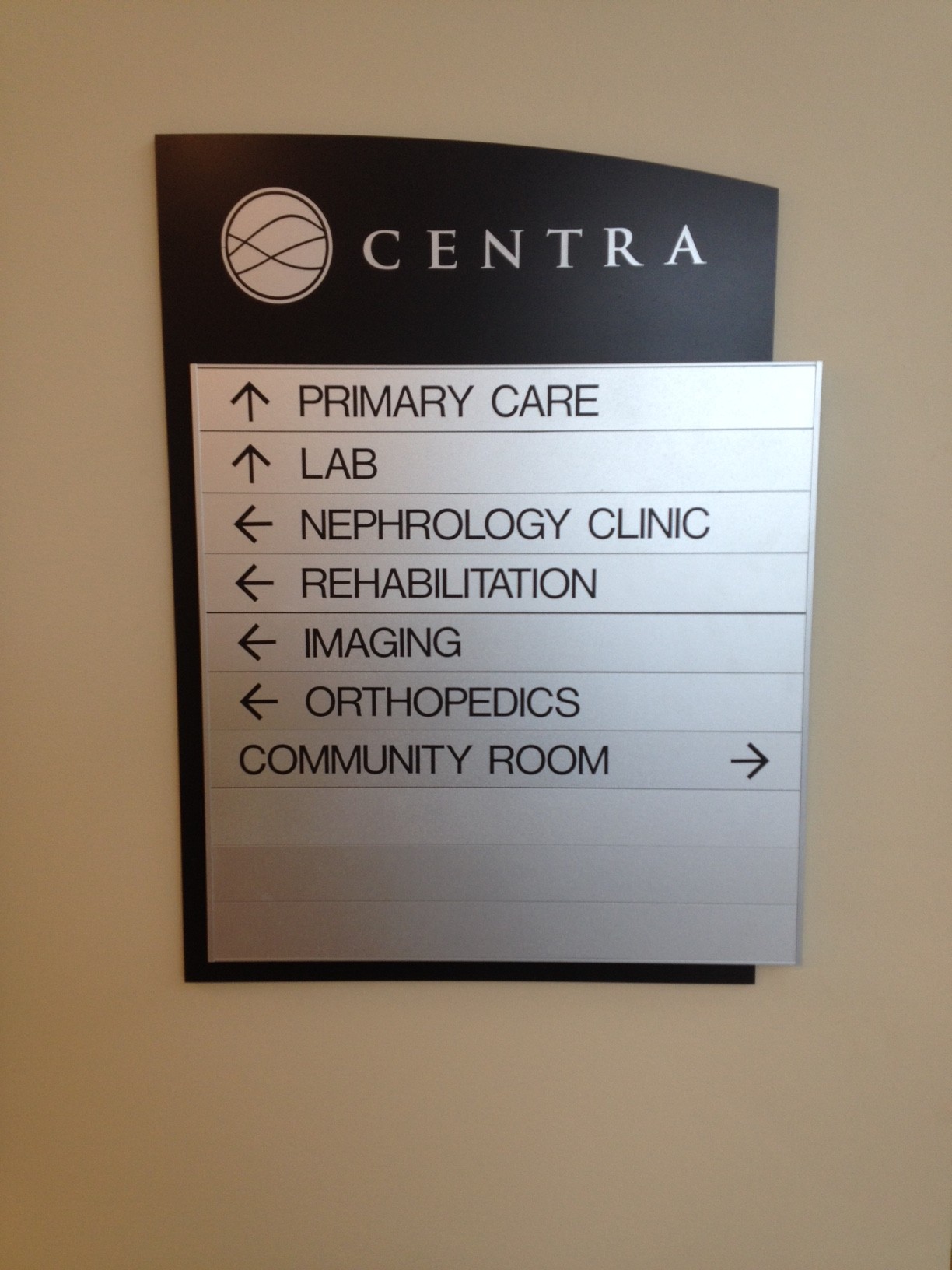 Centra -Directional Sign - Eddie Edwards Signs
